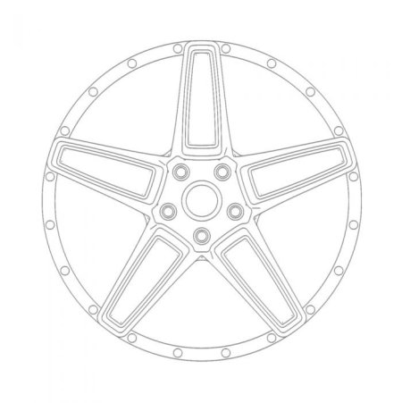 Автомобильный диск чертеж