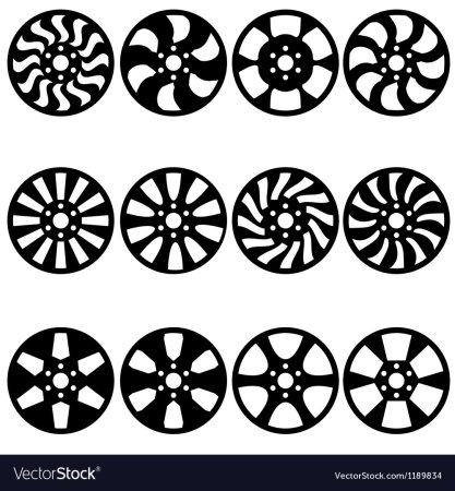 Колесо литье вектор