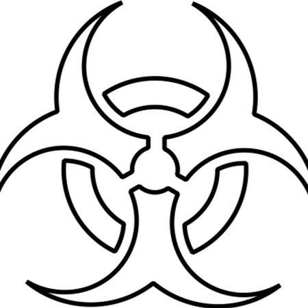 Биохазард знак тату