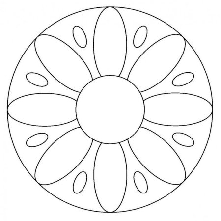 Декоративное рисование узор в круге