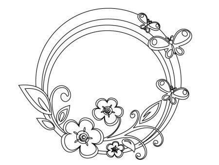 Трафареты круглые с цветами