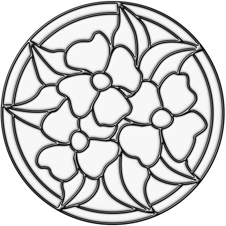 Трафареты для витража цветы