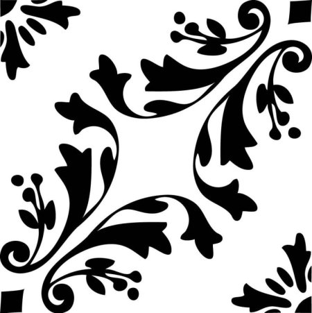 Трафарет узор на плитке