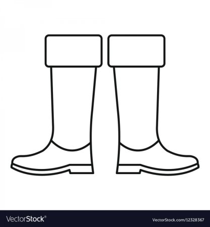 Сапоги раскраска для малышей