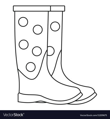 Сапоги раскраска для детей