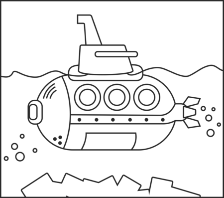 Трафарет подводной лодки