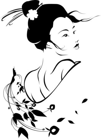 Силуэты в японском стиле