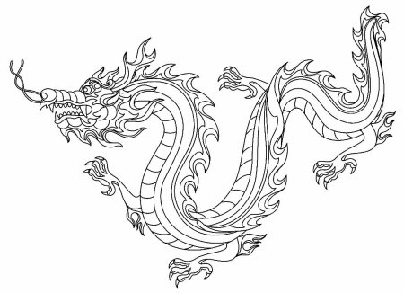Китайский дракон рисунок