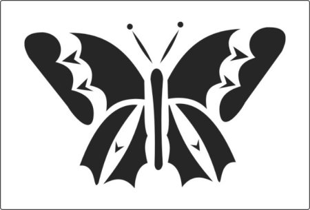 Трафарет бабочки для нанесения краской