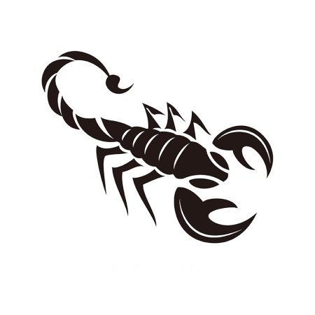 Скорпион трафарет