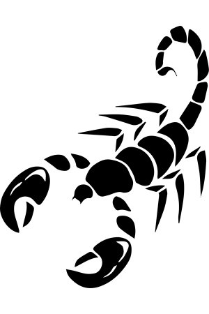 Скорпион трафарет