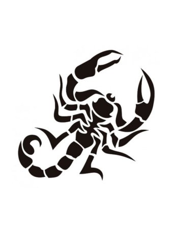 Скорпион трафарет