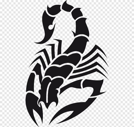 Тату трайбл Скорпион