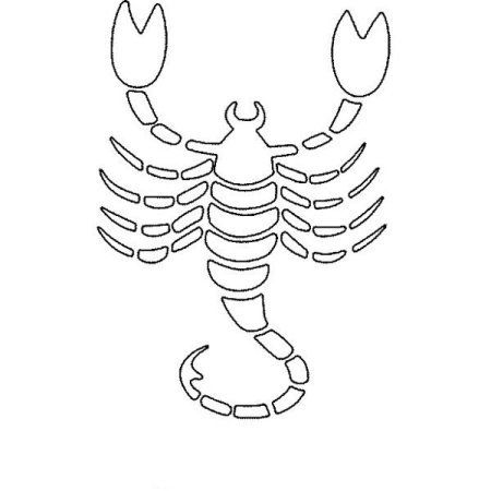 Скорпион знак зодиака трафарет