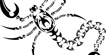 Скорпион в стиле трайбл