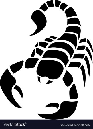 Трафарет скорпиона для вырезания