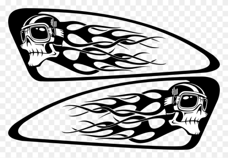 Трафарет черепа для аэрографии