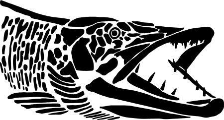 Трафарет рыбы для травления