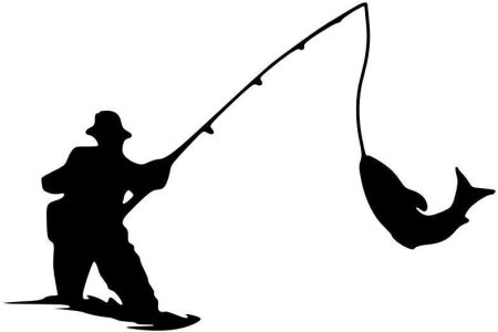 Трафарет рыбака