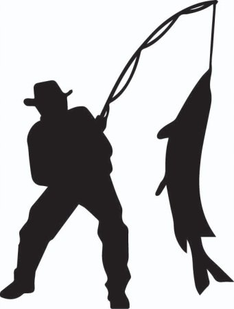 Трафарет для выжигания рыбалка