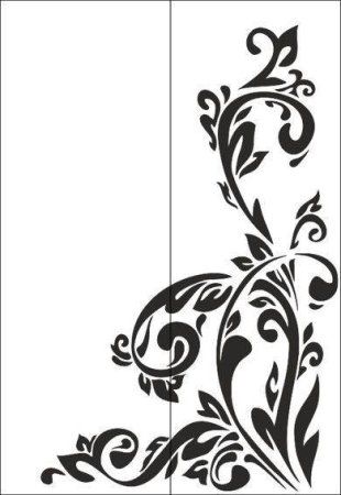 Угловой узор трафарет