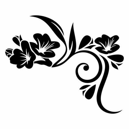 Цветочный орнамент трафарет