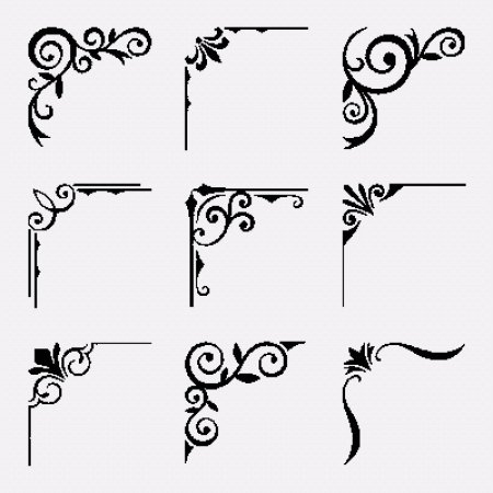 Узоры на угол простые