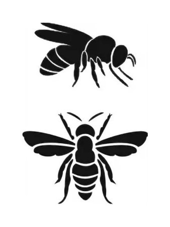 Трафарет пчелки