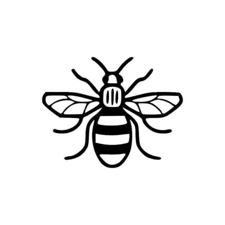 Трафарет тату пчела