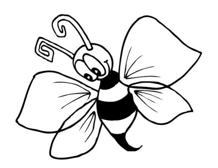 Пчела раскраска