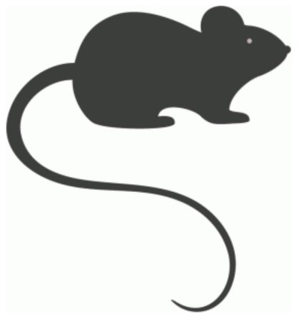 Мышь трафарет для вырезания