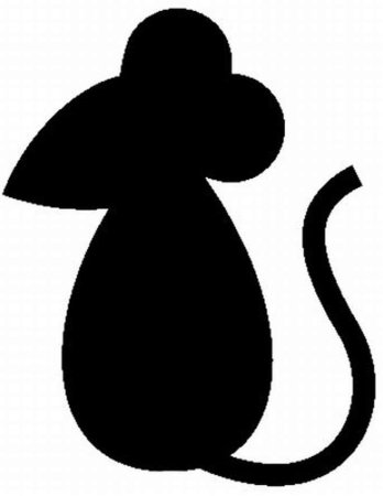 Трафарет мышки для вырезания