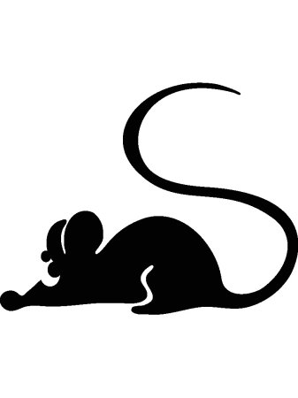 Силуэт мышки