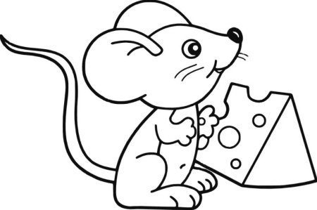 Мышонок раскраска для детей