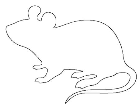 Мышь трафарет для вырезания