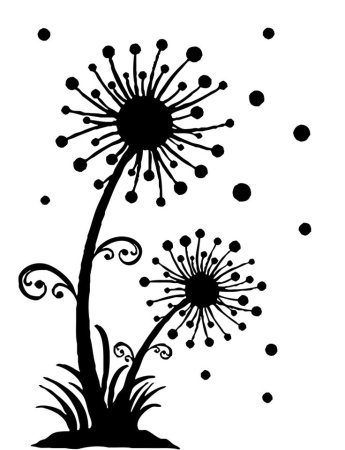 Трафареты для декора одуванчики