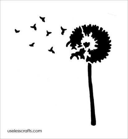 Одуванчик трафарет