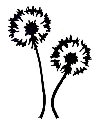 Одуванчик трафарет для вырезания