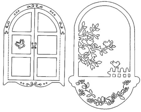 Трафарет "окна"