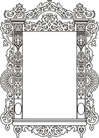 Резные оконные рамы вектор