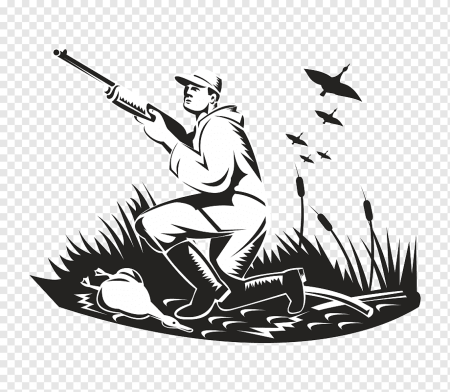 Трафарет охотник