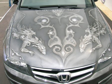 Аэрография по трафарету