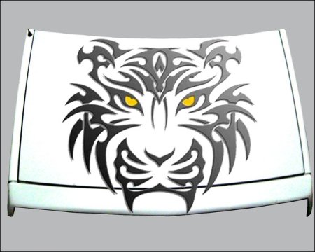 Трафарет на капот автомобиля