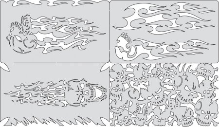 Аэрография черно белая