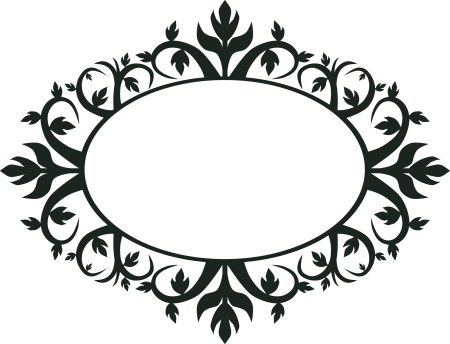 Узорная рамка овал