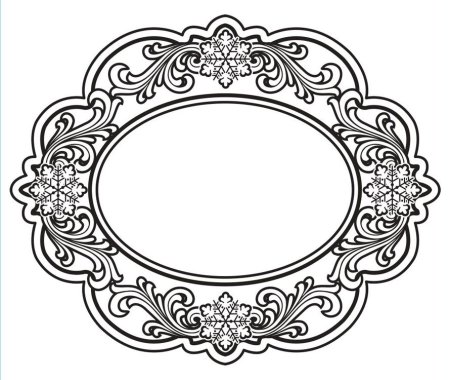 Овальная рамка для печати