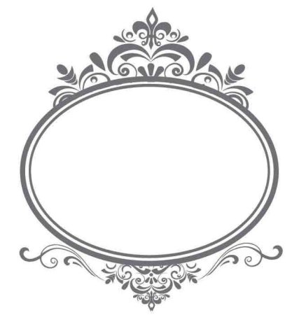 Ажурная овальная рамка