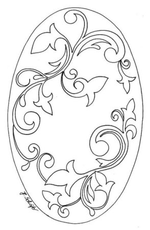 Круглая рамка узор