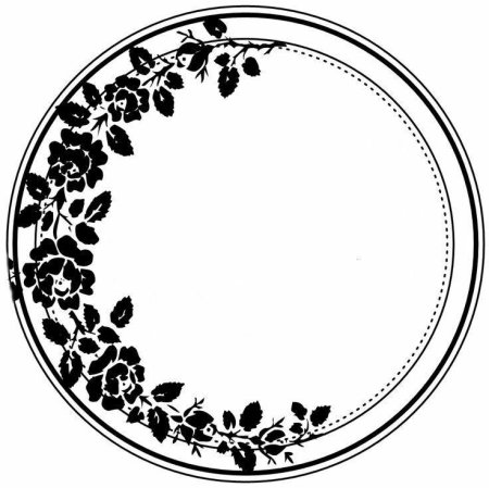 Рамка для поздравления черно белая