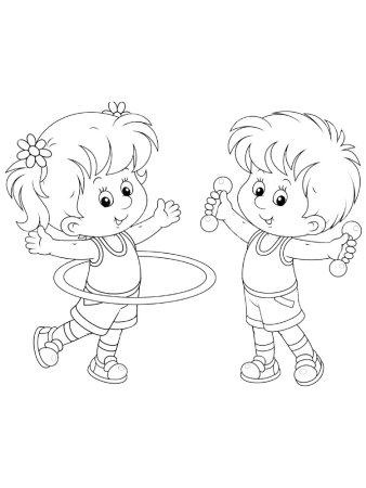 Раскраска здоровый образ жизни для детей